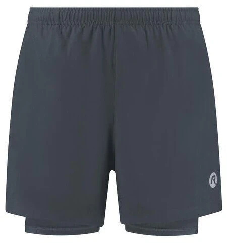 Rogelli ESSENTIAL 2in1 vyriški šortai pilki 3XL