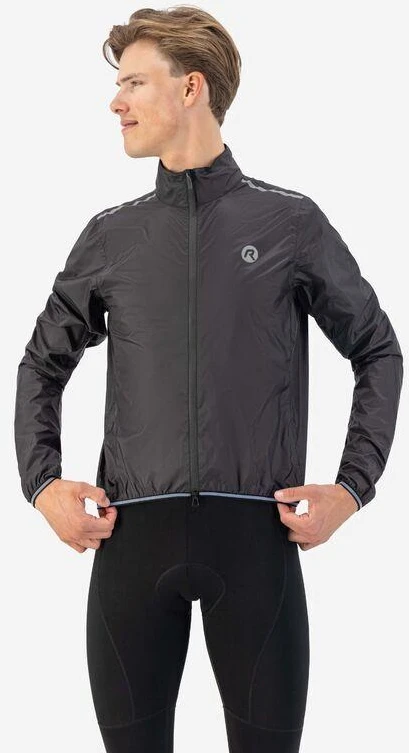 Rogelli ESSENTIAL lietaus striukė juoda 2XL