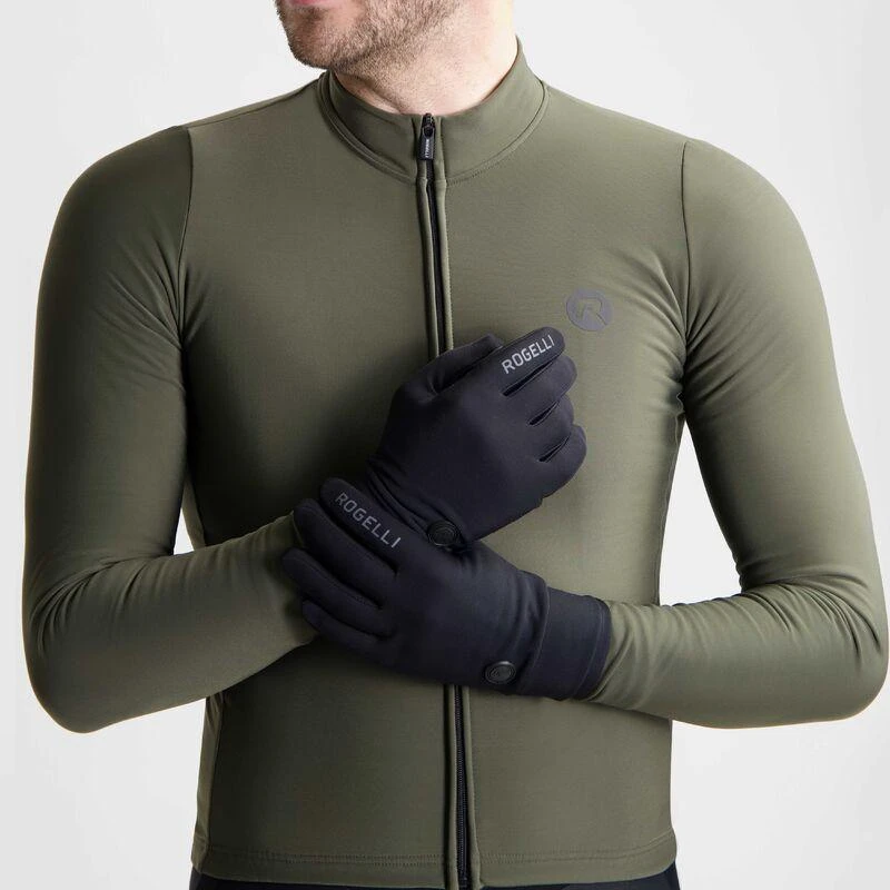 Rogelli ESSENTIAL ŠILUMINĖS pirštinės juodos 2XL