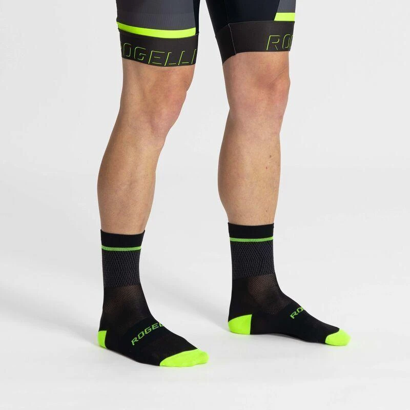 Rogelli HERO II kojinės juodos-fluorescentinės 40-43