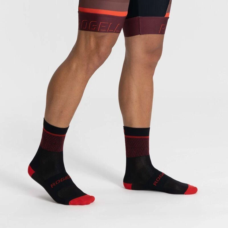 Rogelli HERO II kojinės, juodos ir raudonos, 36-39 dydžio