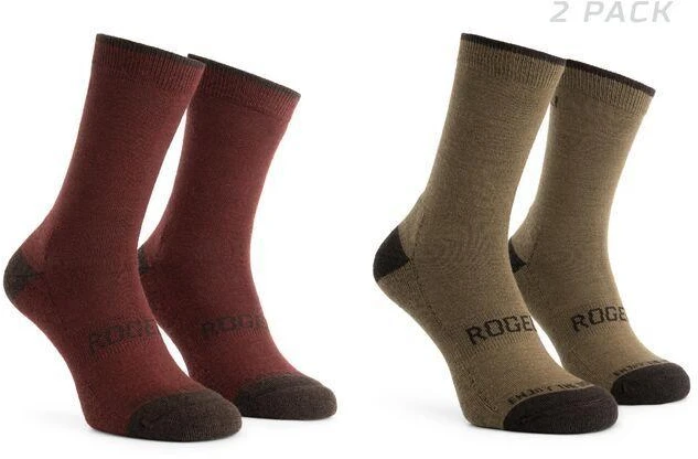 Rogelli WOOL kojinės, 2 poros, bordo/rudos, 44-47