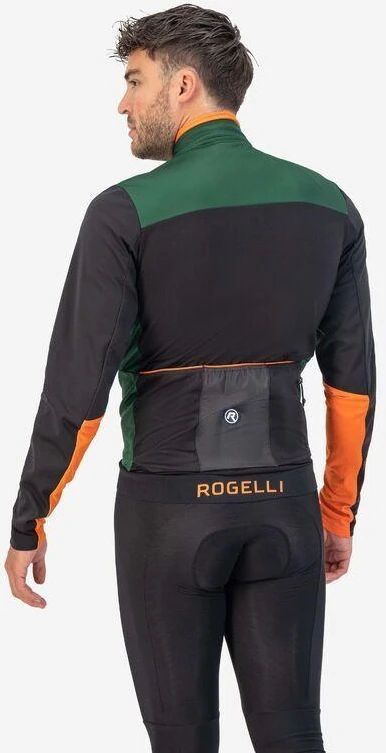 Rogelli žieminė striukė CADENCE žalia-juoda-oranžinė S