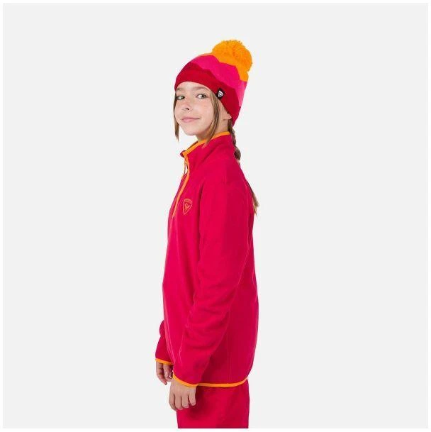Rossignol Jr Strawpile Fleece pusiau užsegamas bliuzonas Raudonas
