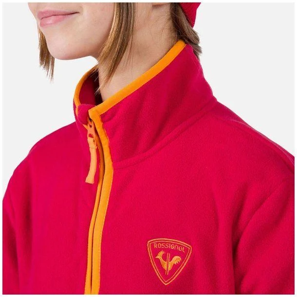 Rossignol Jr Strawpile Fleece pusiau užsegamas bliuzonas Raudonas