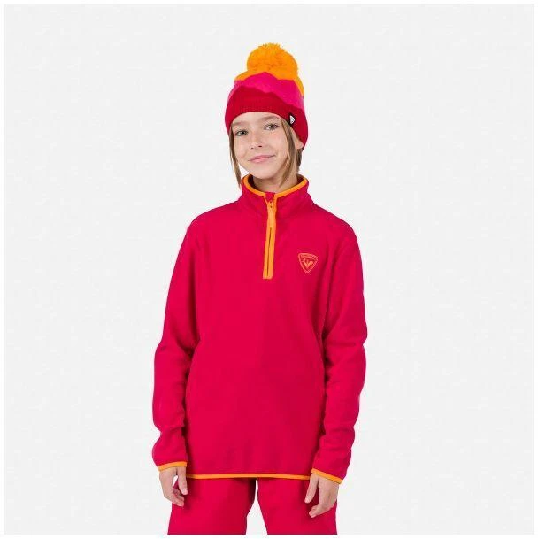Rossignol Jr Strawpile Fleece pusiau užsegamas bliuzonas Raudonas