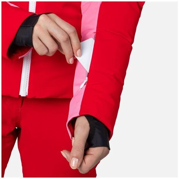 Rossignol W Pilot Down Jkt Striukė Raudona