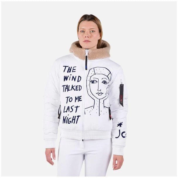 Rossignol W Yety Fleece bomber striukė balta