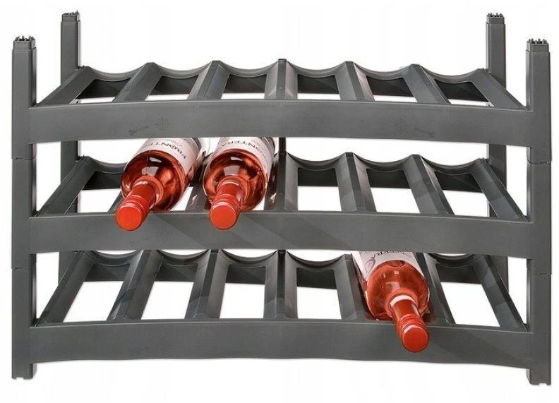 Vyno Stovas - ROTHO Vario Sulankstomas Stacking 6 Buteliams Antracito Spalvos