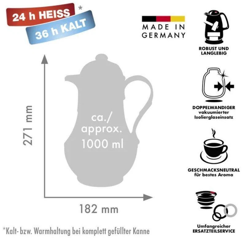ROTPUNKT termosas, 1,0 l, dramblio kaulo spalvos (ekru)