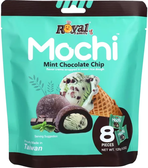 Močiai ROYAL FAMILY, mėtų ir šokolado skonio, 120 g