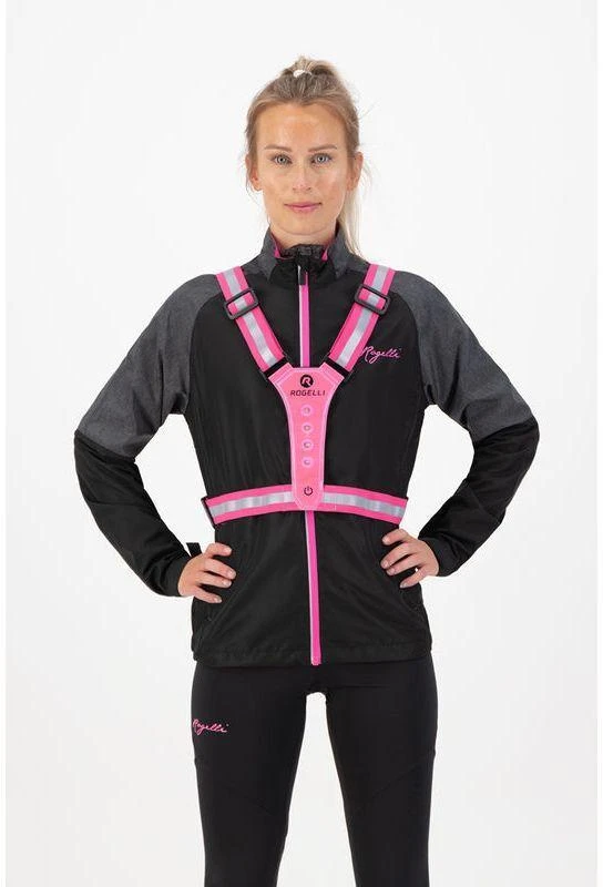 Rožinė LED atspindinti liemenė Rogelli