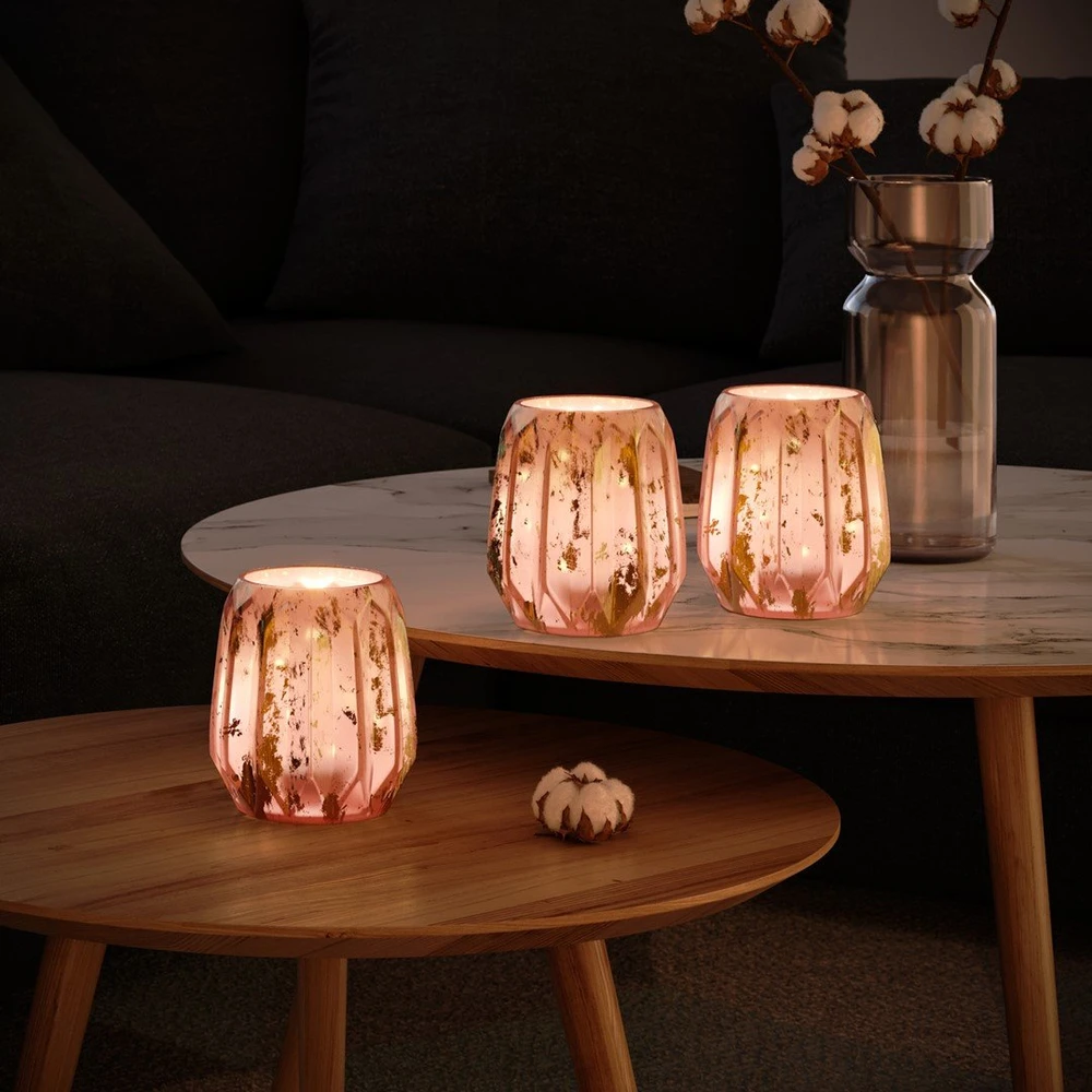 AmeliaHome Rožinė LED dekoracija Cordoba 12×13