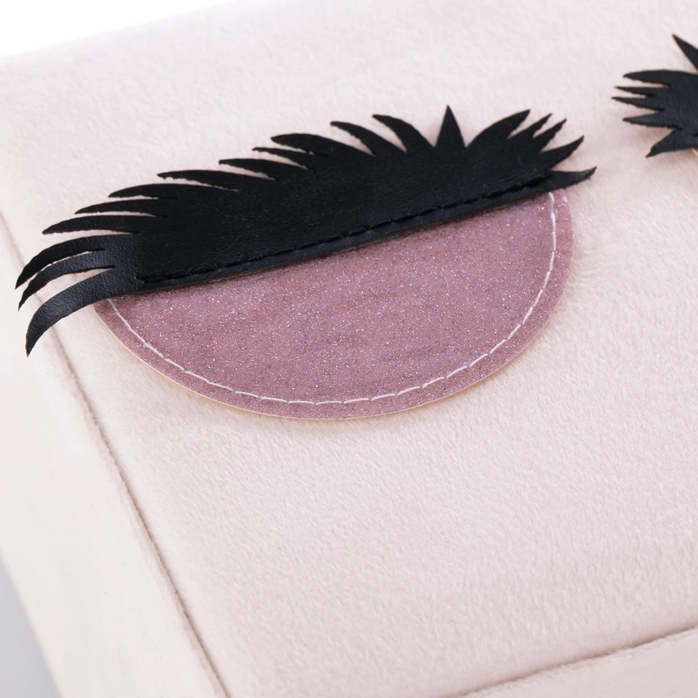 AmeliaHome Rožinė papuošalų dėžutė AH Lashes 14×9 cm