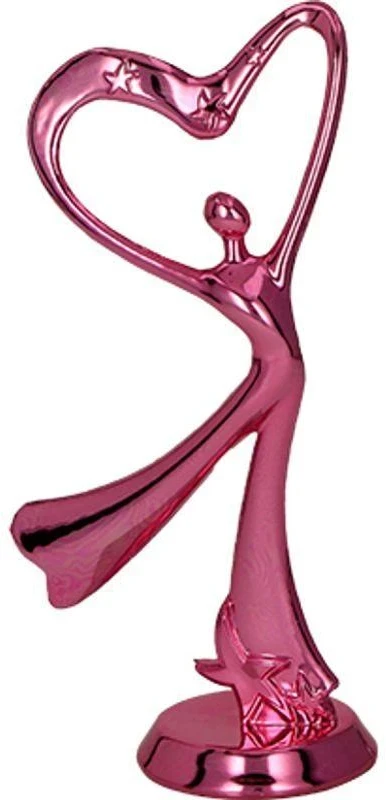 Rožinė plastmasinė figūrėlė - šokanti