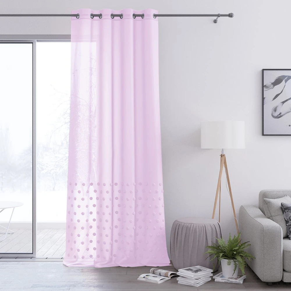 Rožinė užuolaida su kilpomis Lunare AmeliaHome 140 × 270 cm