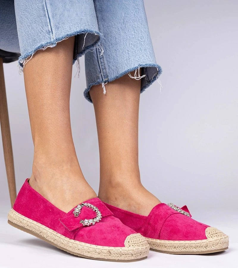 Rožinės espadrilės su cirkoniais Maruta“
