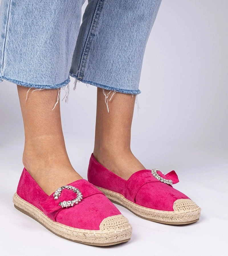 Rožinės espadrilės su cirkoniais Maruta“