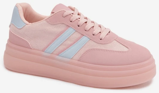 Rožiniai sportbačiai su platforma Step in style