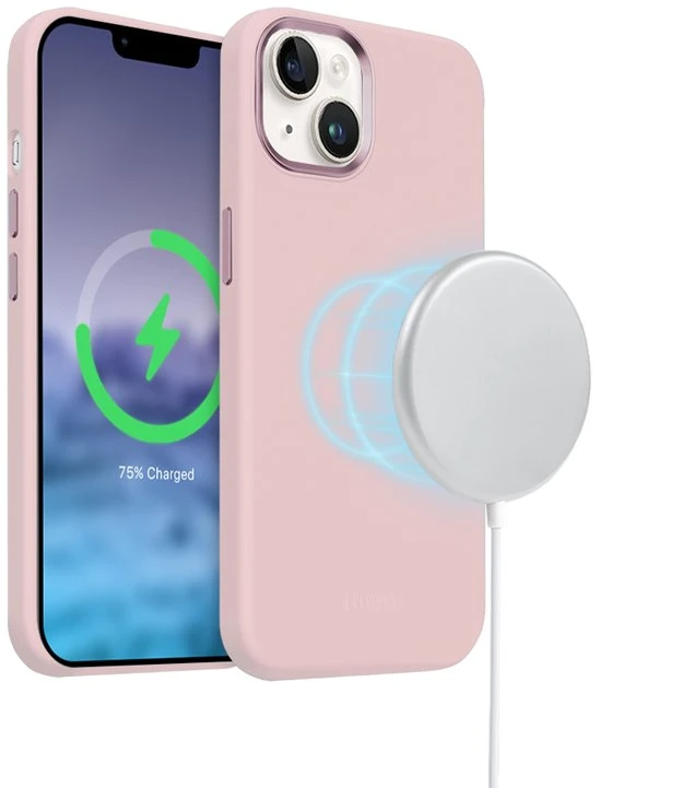 Crong Color Cover LUX Magnetic - Dėklas iPhone 15 Plus MagSafe (rožinė)