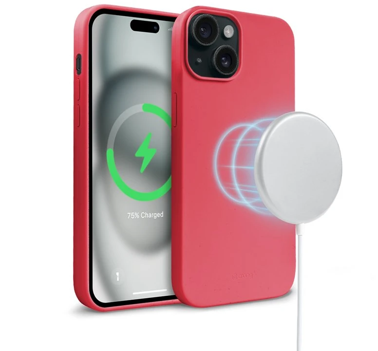 Crong Color Cover Magnetic - dėklas skirtas Apple iPhone 15 Plus MagSafe Rožinė