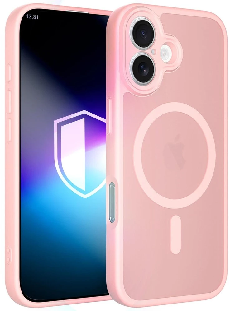 Rožinis dėklas iPhone 16 3mk Misty MagCase