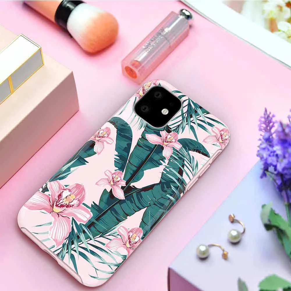 Rožinis iPhone 11 Pro Max dėklas Devia Perfume Lily serijos