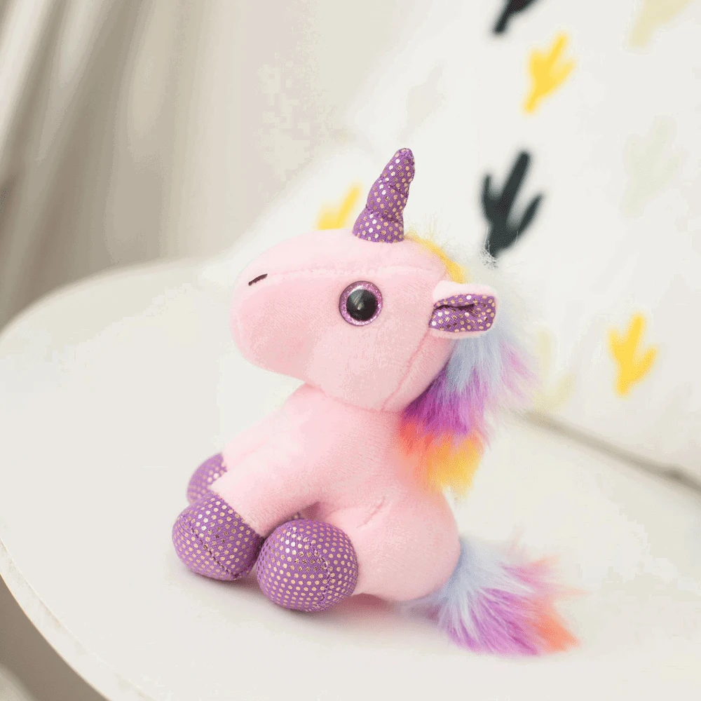 Lean Toys Pliušinis Vienaragio Pakabukas su Metaliniu Žiedu 12 cm