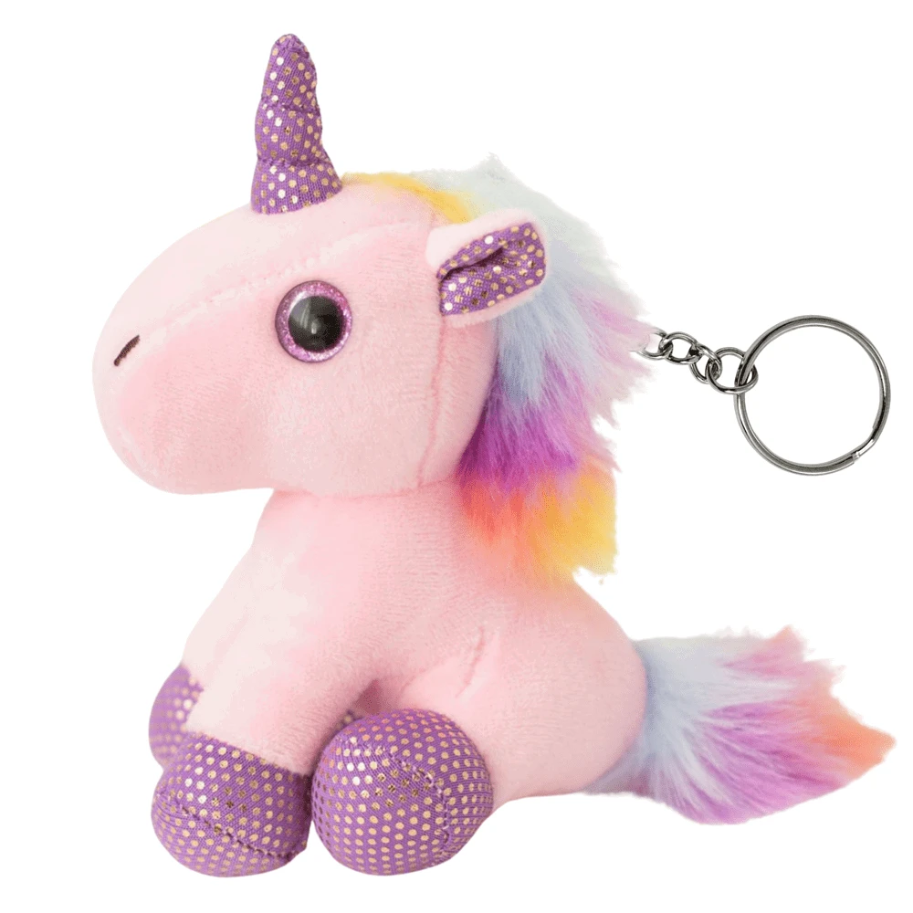 Lean Toys Pliušinis Vienaragio Pakabukas su Metaliniu Žiedu 12 cm