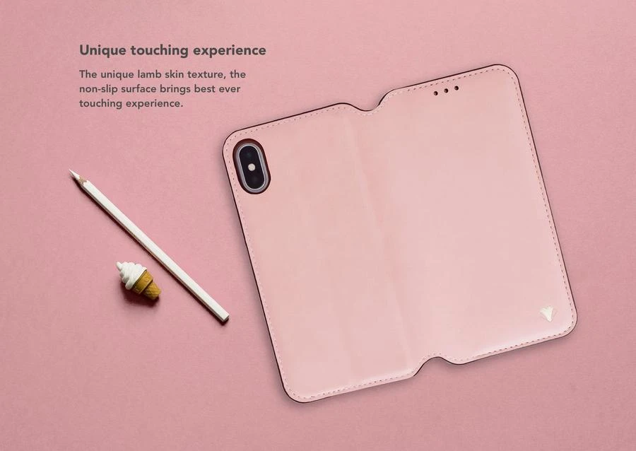 Rožinis „Smart Folio“ telefono dėklas „iPhone Xs Max“