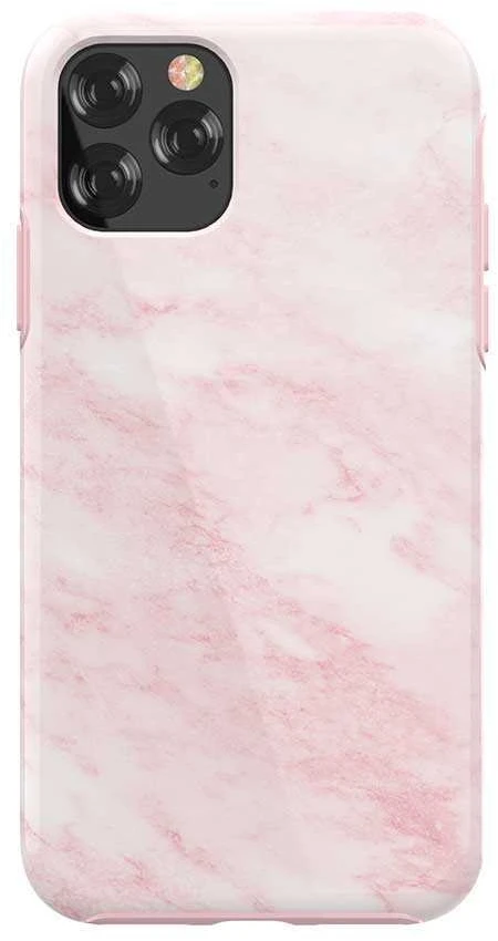 Devia Rožinis telefono dėklas iPhone 11 Pro Max, marmuro rašto