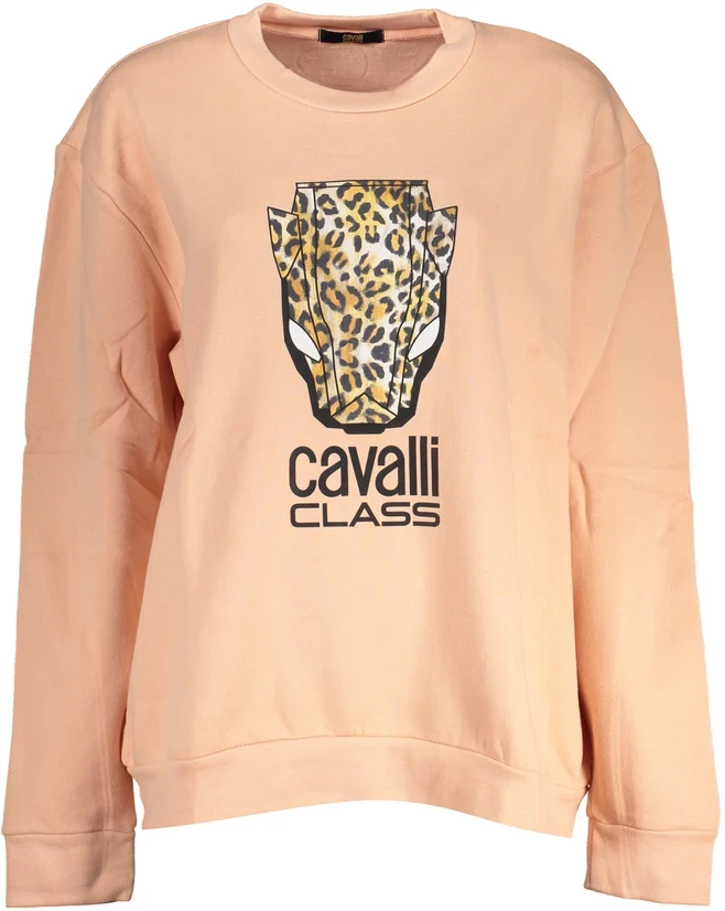 RÓŻOWA BLUZA DAMSKA KLASY CAVALLI BEZ ZAMKA