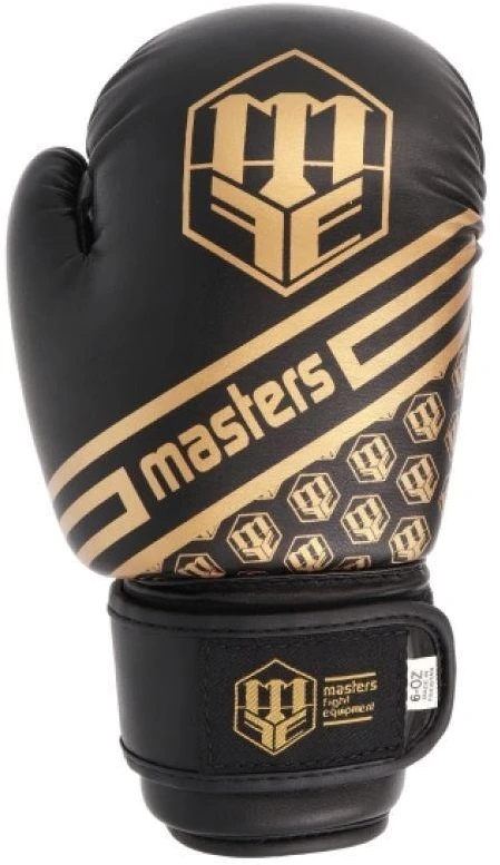 RPU-20 MASTERS Bokso pirštinės 4 oz Juodos ir auksinės