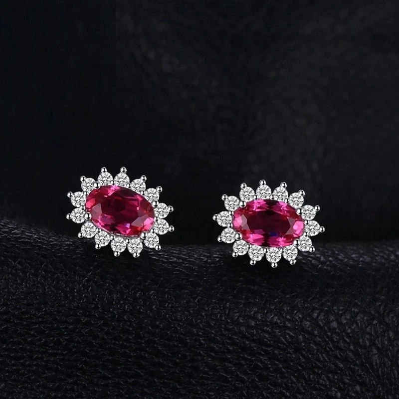 Sidabriniai auskarai Garnet