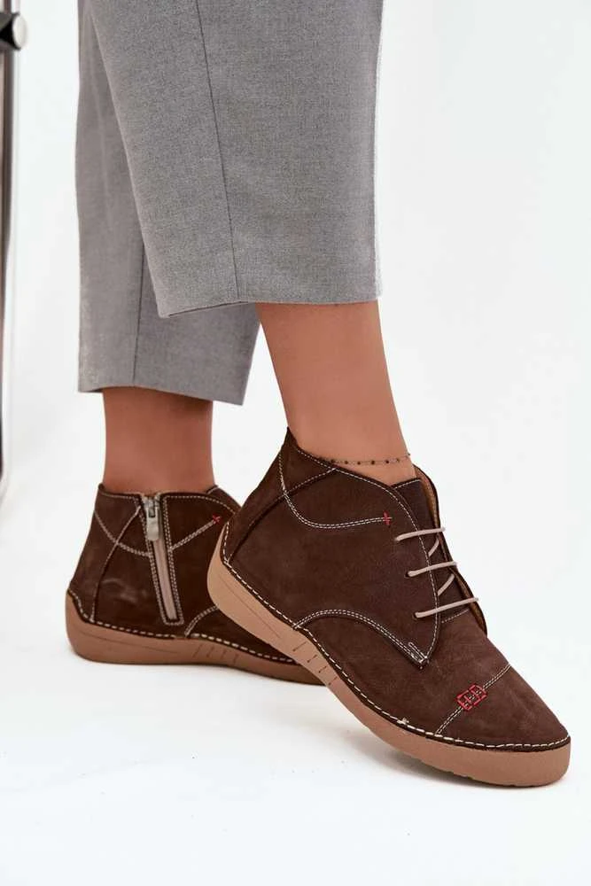 Rudi moteriški aulinukai zomšiniai Step in Style