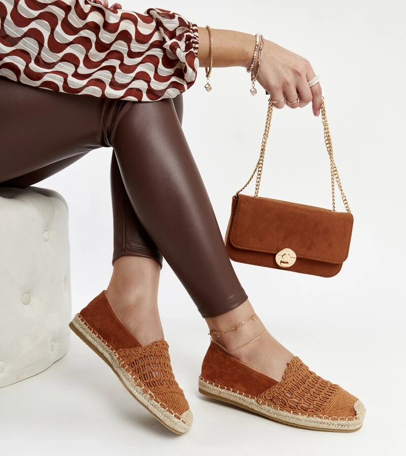 Rudos ažūrinės espadrilės Gordana