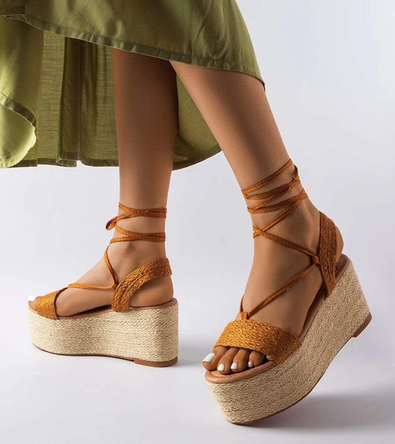 Rudos platforminės espadrilės Silvetta