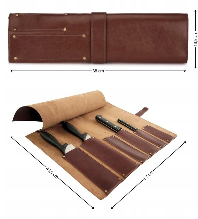 Solier Accessories Personalised leather knife case Solier SA44 vintage ruda