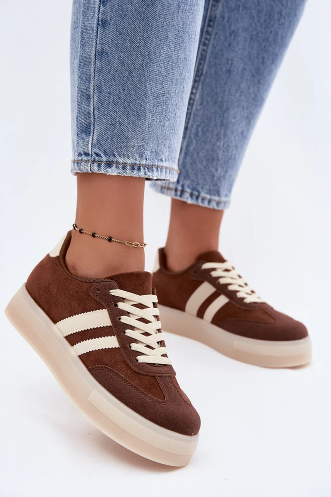 Rudos sportbačiai su platforma Step in style