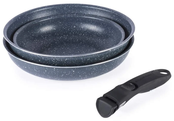 Russell Hobbs Nightfall Stone 4 dalių keptuvių rinkinys su nuimama rankena