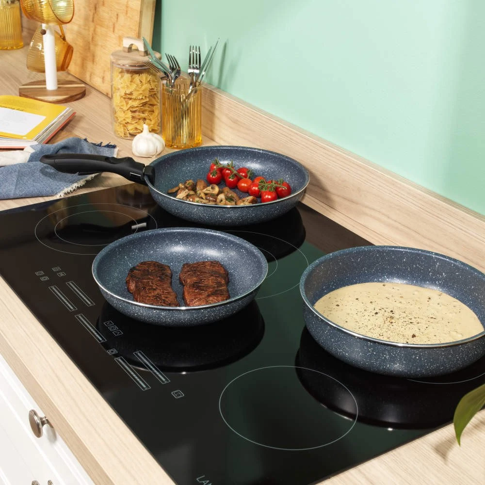 Russell Hobbs Nightfall Stone 4 dalių Smart Clip keptuvių rinkinys