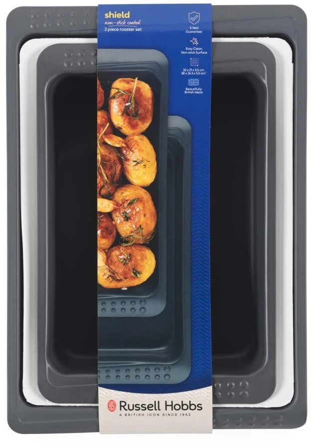 Russell Hobbs Shield 2 dalių kepimo indų rinkinys, pilkas