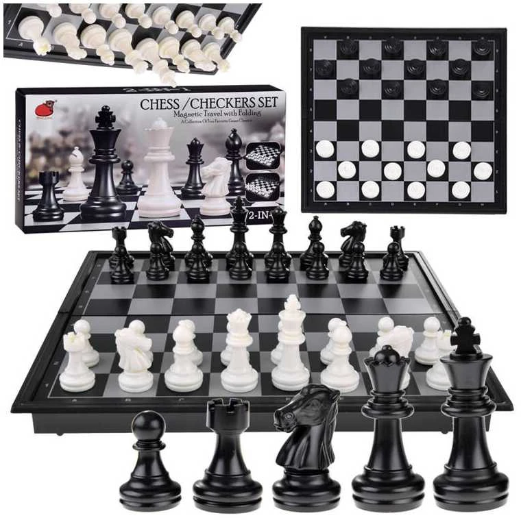 Jokomisiada Chess Magnetic checkers 2in1 puzzle game GR0620