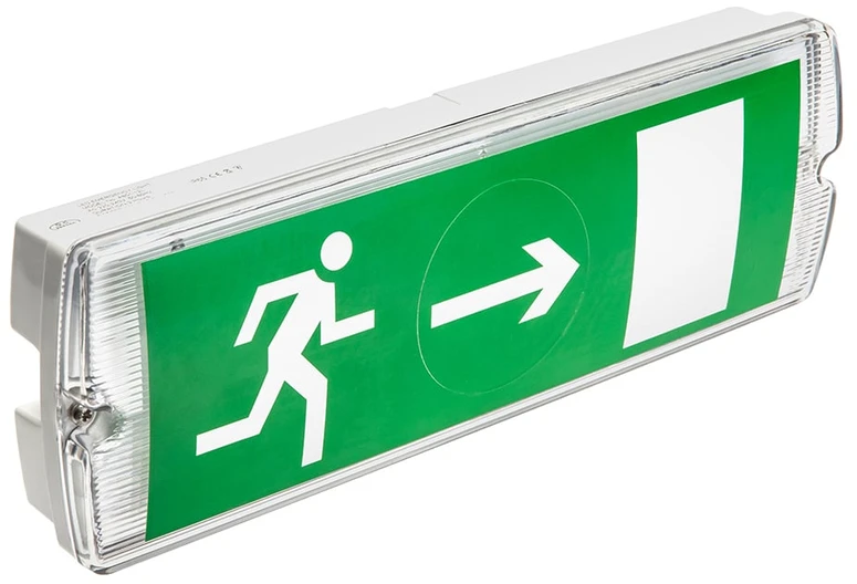 GTV 3W LED paviršinis evakuacinis šviestuvas SAHER, 6400K, IP65, su 3h avariniu moduliu
