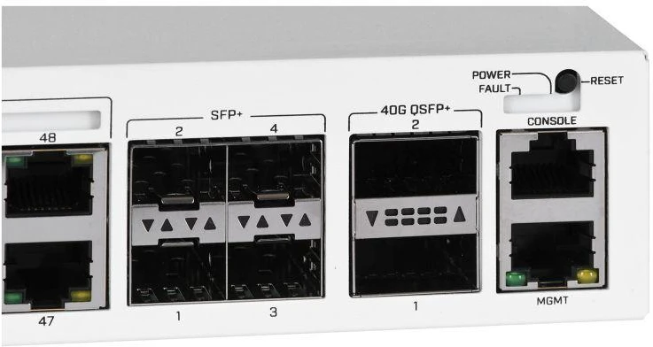 Komutatorius Mikrotik CRS354-48P-4S+2Q+RM 53p PoE (PoE+: 48;) 700W valdomas Fast/Gigabit/10G