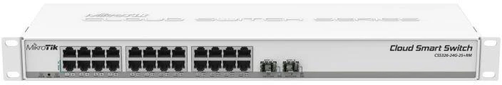 Ausinės Mikrotik CSS326-24G-2S+RM 26 prievadų valdomas Gigabit/10G komutatorius