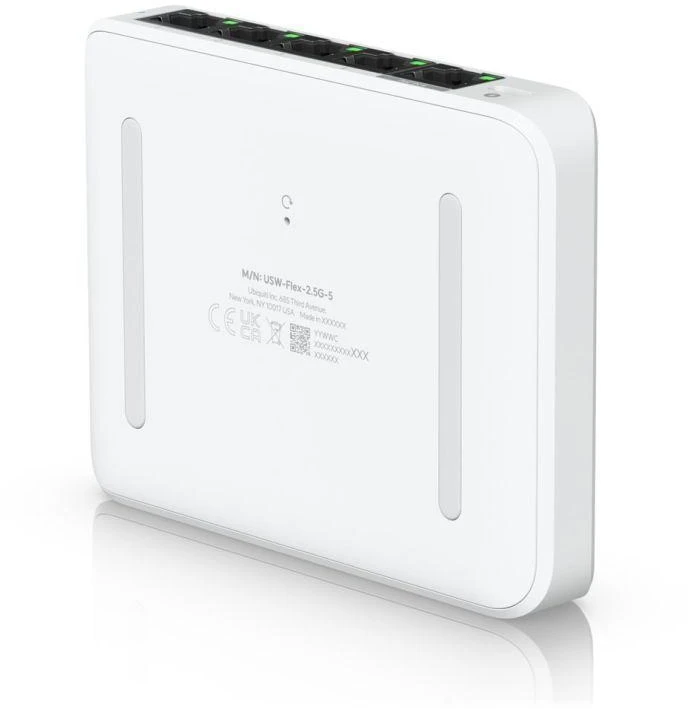 Šakotuvas Valdomas 5 prievadų 1/2.5G „Ubiquiti“ „UniFi Flex Mini“ 2.5G komutatorius (USW-Flex-2.5G-5-EU)