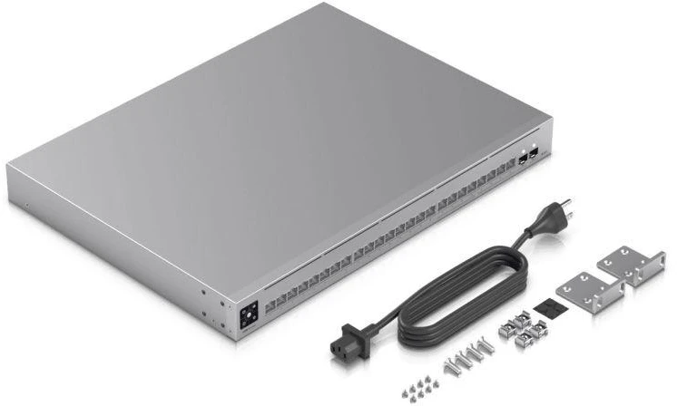 Šakotuvas Valdomas UBIQUITI UniFi Pro Max 24 tinklo jungiklis, 26 prievadai, Gigabit/Multigigabit/10G (USW-Pro-Max-24-EU)