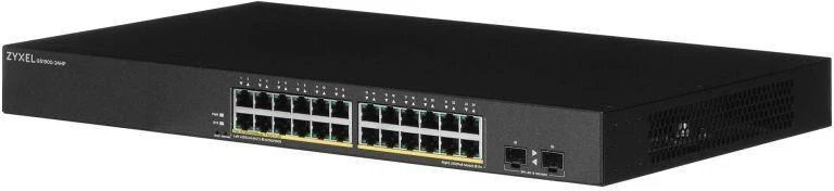 Ausinės Zyxel GS1900-24HP 26 prievadų „PoE“ (PoE+: 24 prievadai) 170 W valdomas „Gigabit“ tinklo jungiklis