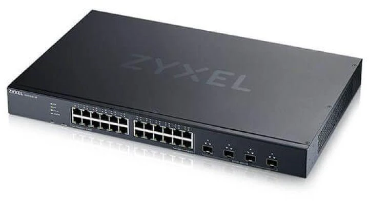 ZYXEL XGS1935-28, 28 prievadų LITE-L3 išmanusis valdomas komutatorius, 24 gigabitų vario ir 4 10G SFP+, hibridinis režimas, autonominis arba „Nebulaflex“ debesis (5 metų garantija)